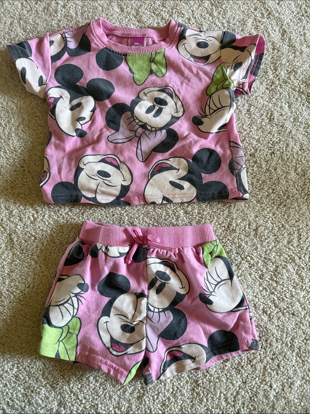 Mickey & Minnie Mouse Two Piece Set 2T